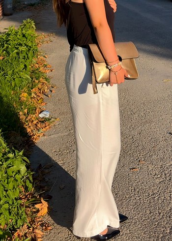Zara Gold Clutch Canta