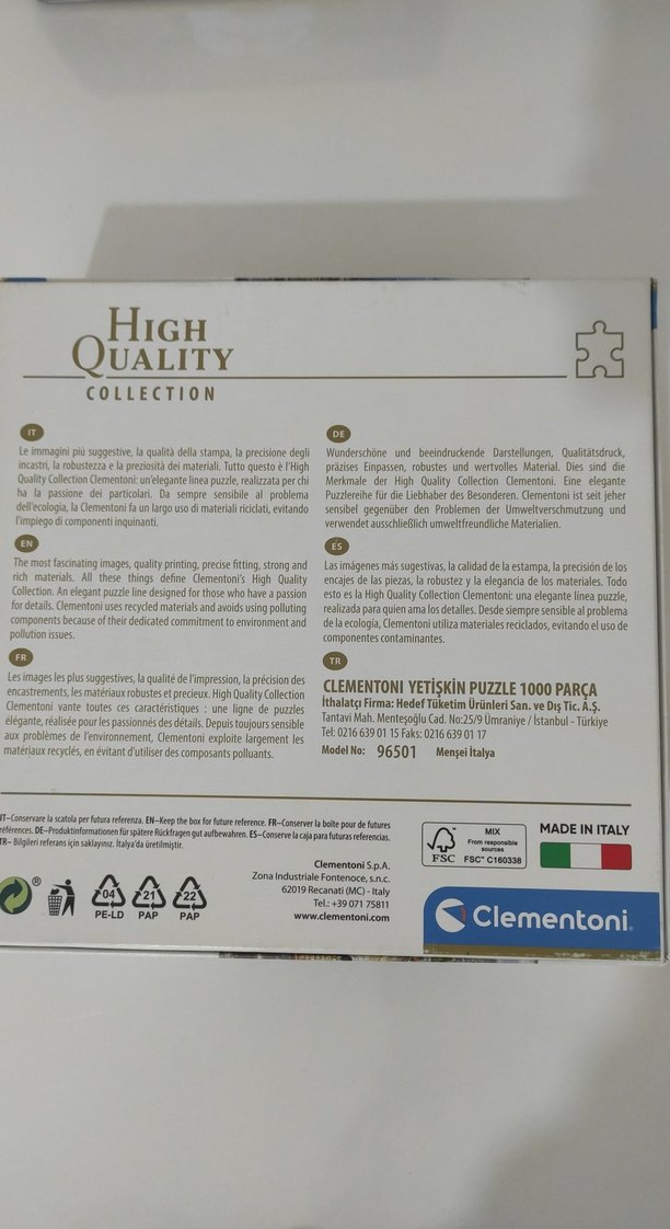 Clementoni 1000 Parça Pastel Renkli Puzzle - Görsel 2