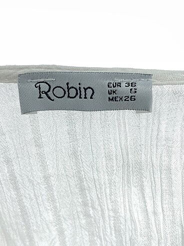 36 Beden beyaz Renk Robin Günlük Elbise %70 İndirimli.