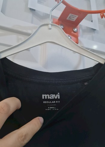 xs Beden Siyah Mavi Baskılı Erkek Tişört