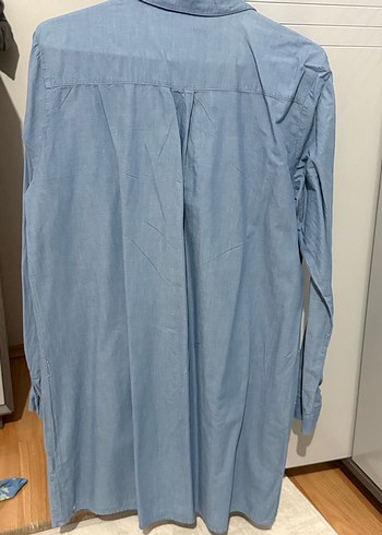 LC Waikiki Nakışlı Mavi Denim Gömlek
