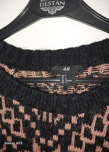H&M Bohem Desenli Rahat Örgü Kadın Kazak