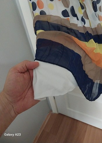 Renkli Pilili Midi Bohem Etek - Görsel 4