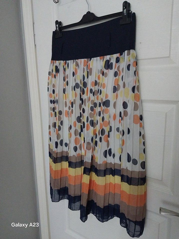 Renkli Pilili Midi Bohem Etek - Görsel 2