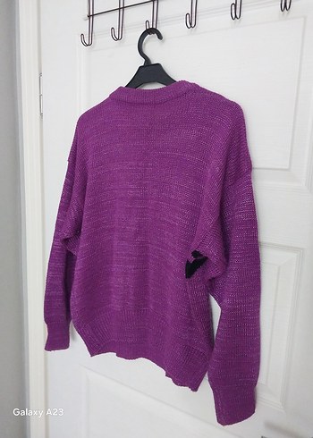 Mor Örgü Kadın Kazak - Görsel 3