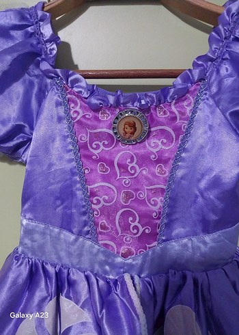 Mor Bohem Tarzı Nakışlı Kız Çocuk Elbisesi - Görsel 3