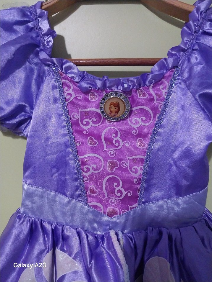 Mor Bohem Tarzı Nakışlı Kız Çocuk Elbisesi - Görsel 3