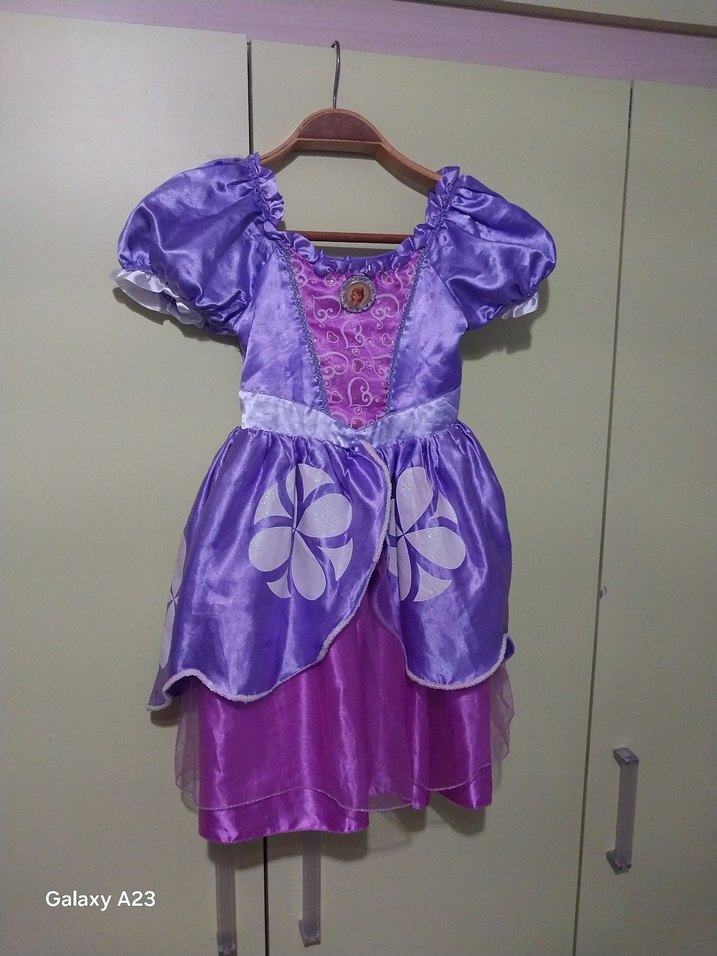 Mor Bohem Tarzı Nakışlı Kız Çocuk Elbisesi - Görsel 2