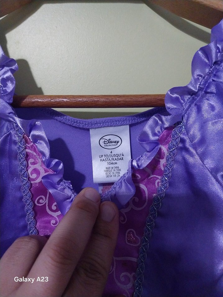 Mor Bohem Tarzı Nakışlı Kız Çocuk Elbisesi - Görsel 4