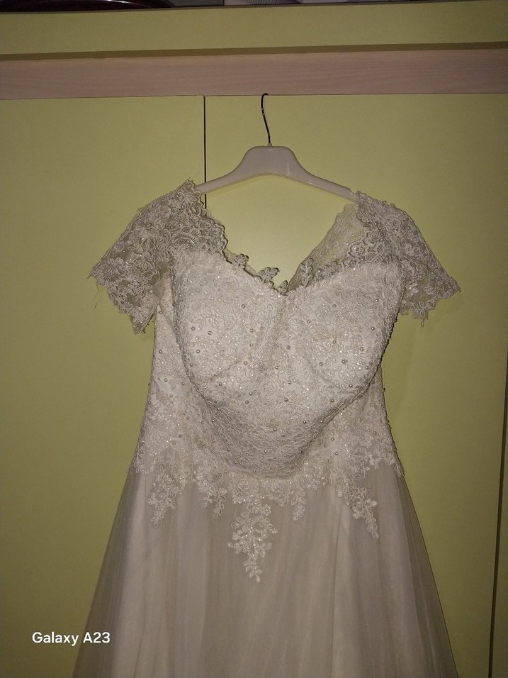 Klasik Vintage Dantelli A Kesim Gelinlik - Görsel 2