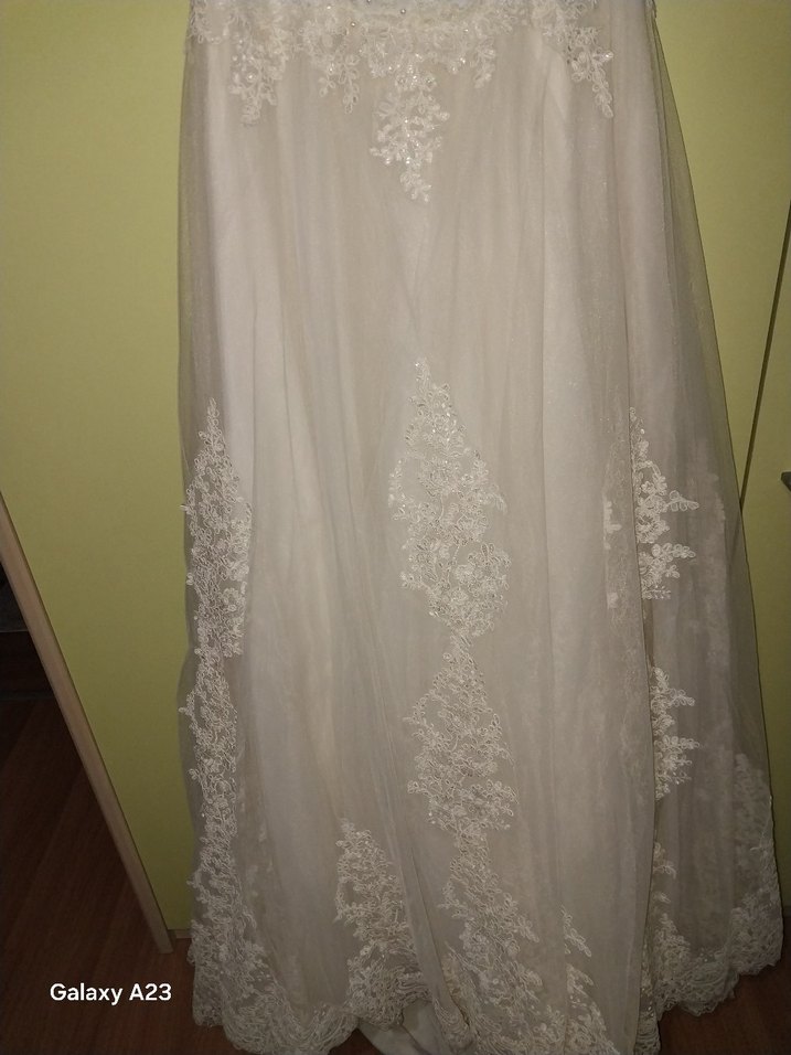 Klasik Vintage Dantelli A Kesim Gelinlik - Görsel 4