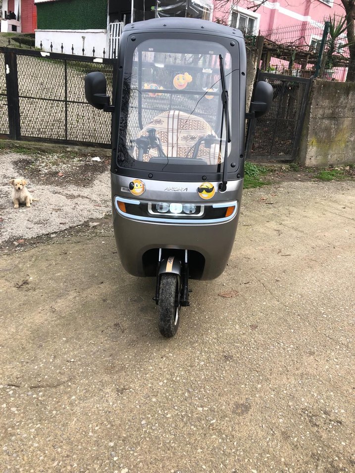 Gri Kapalı Üç Tekerlekli Bisiklet - Görsel 3