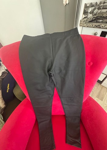 m Beden siyah Renk Siyah Deri bazında esnek tayt Pantolon