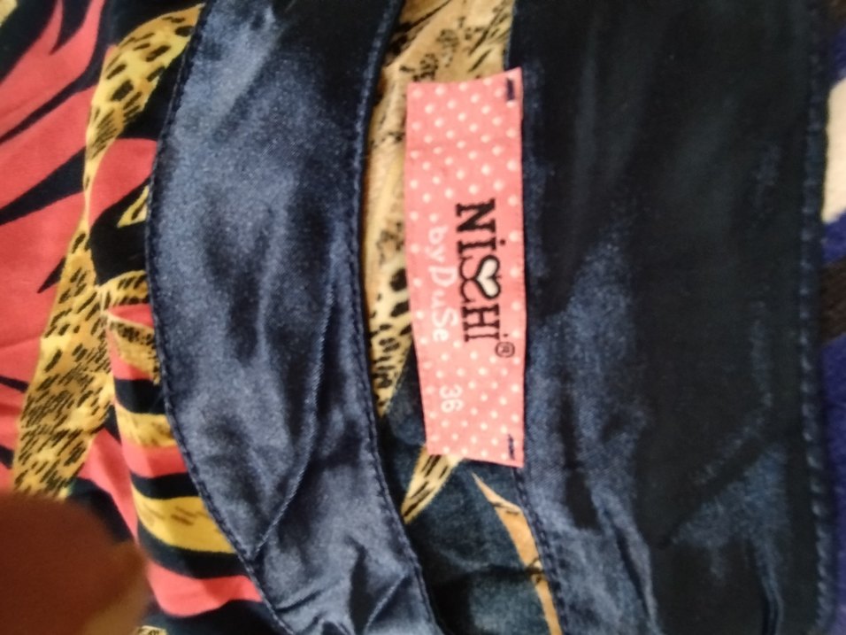 Kısa Kollu Desenli Mini elbise - Görsel 4