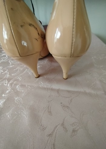 Bej Rugan Stiletto Kadın Ayakkabı - Görsel 4