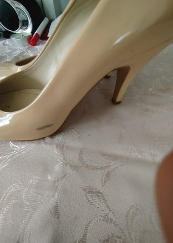 Bej Rugan Stiletto Kadın Ayakkabı - Görsel 5