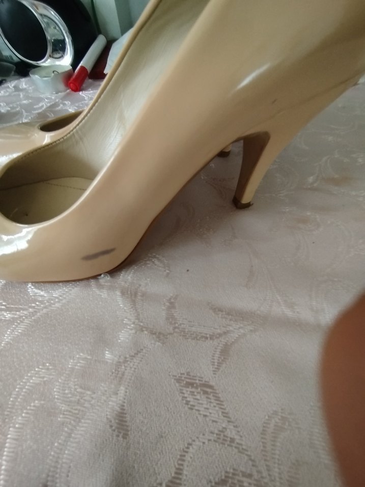 Bej Rugan Stiletto Kadın Ayakkabı - Görsel 5