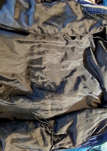 Erkek  Mavi Kapüşonlu Fermuarlı Mont - Görsel 6