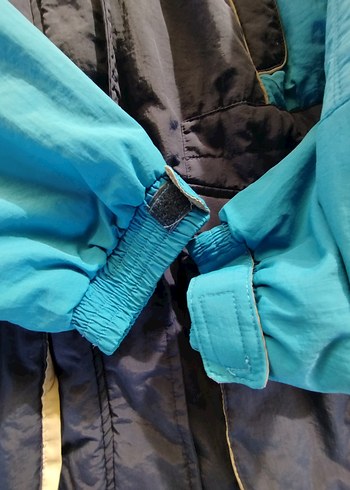 Erkek  Mavi Kapüşonlu Fermuarlı Mont - Görsel 3