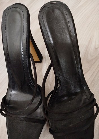 Siyah Minimalist Topuklu Kadın Ayakkabı - Görsel 3