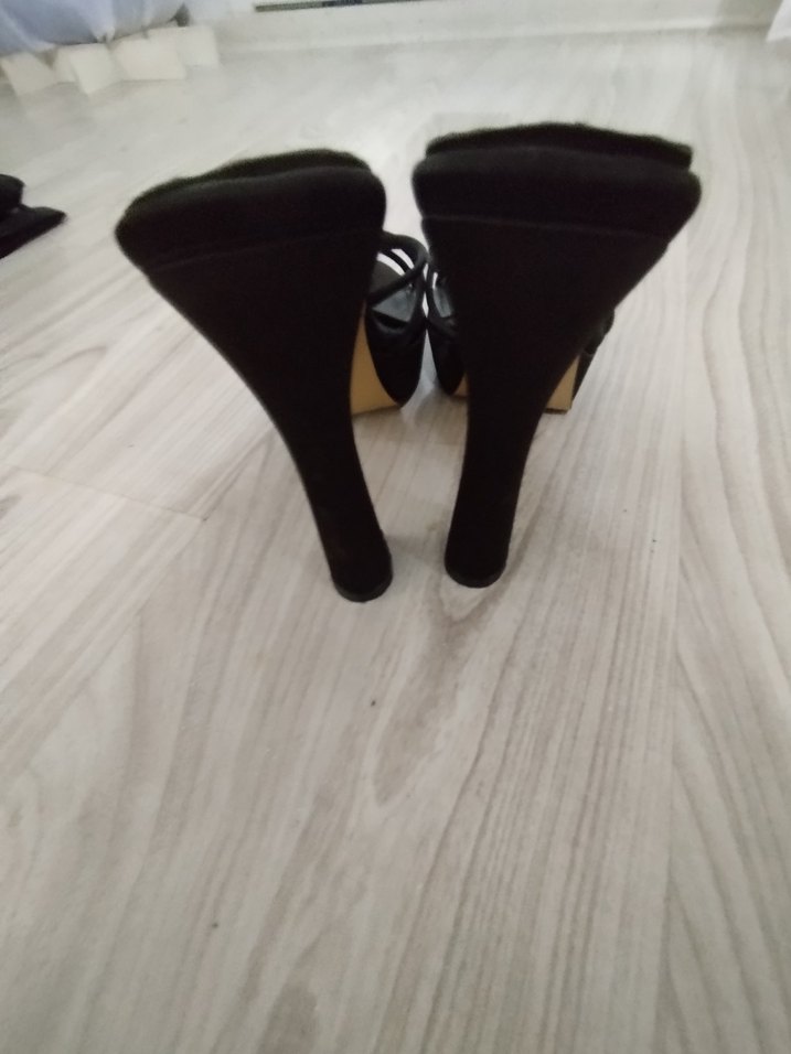 Siyah Minimalist Topuklu Kadın Ayakkabı - Görsel 2