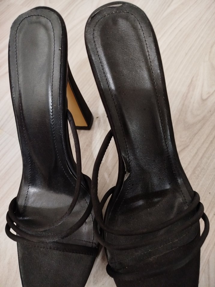 Siyah Minimalist Topuklu Kadın Ayakkabı - Görsel 3