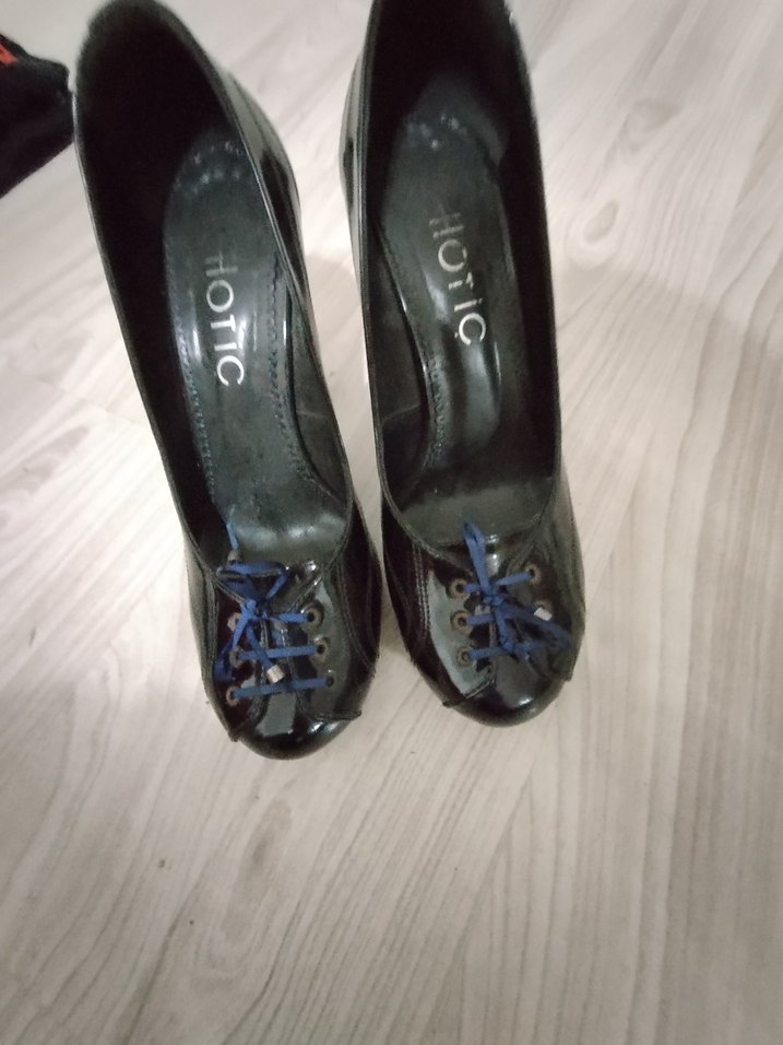 Parlak siyah  Rugan Topuklu Stiletto - Görsel 5