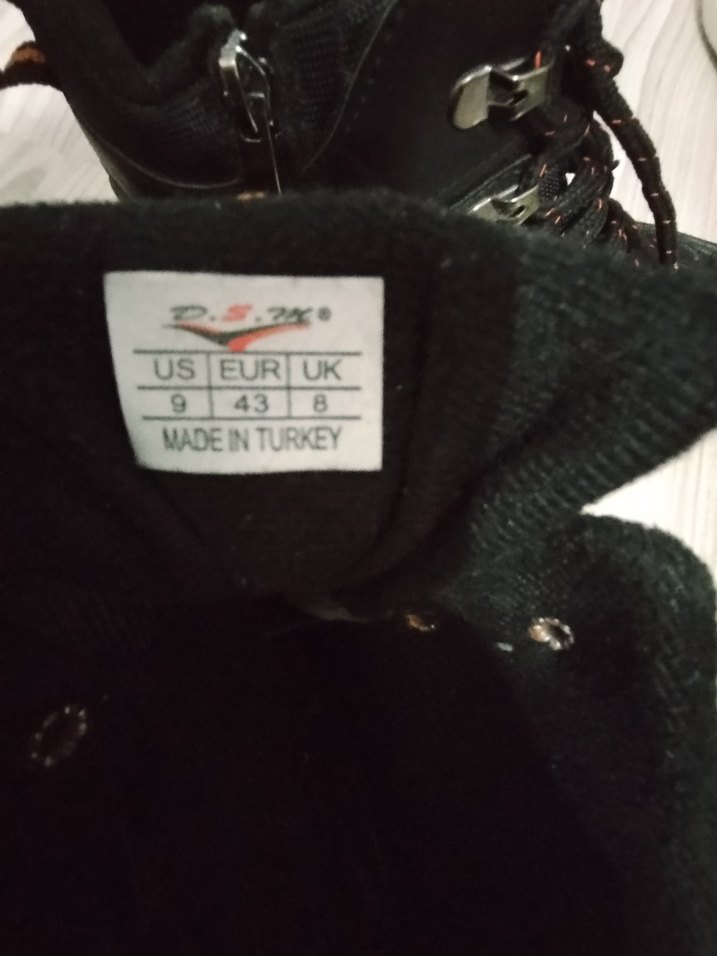 DS. M OUTDOOR Siyah Erkek Biker Botları  Desenli - Görsel 5