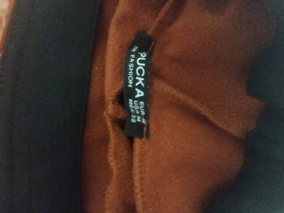 Parlak Kahverengi Deri Kadın Tayt - Görsel 2