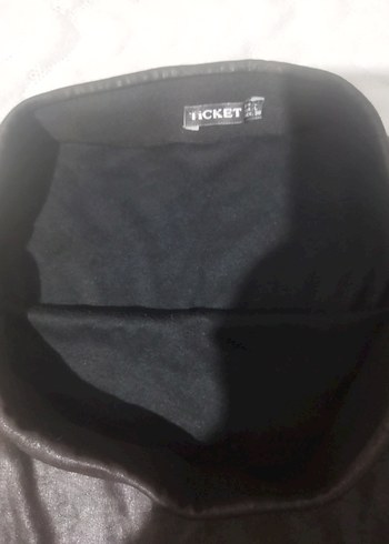 Siyah Deri Midi Kalem Etek - Görsel 2