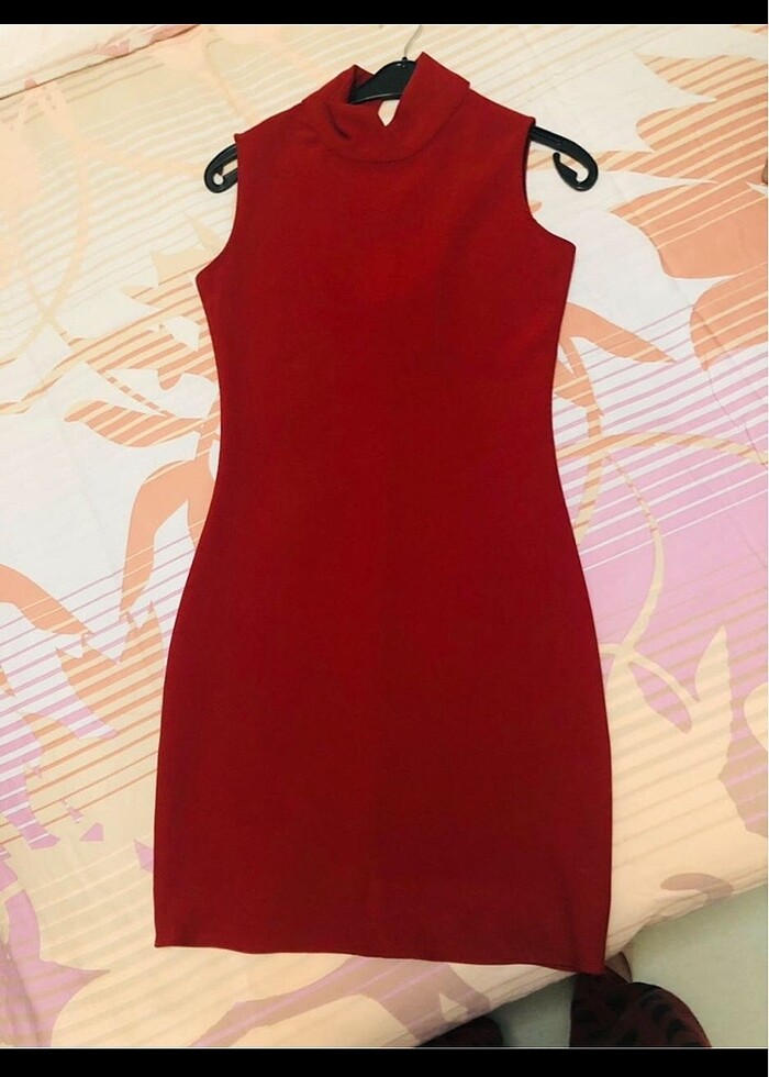 Kiremit renk elbise - Görsel 4