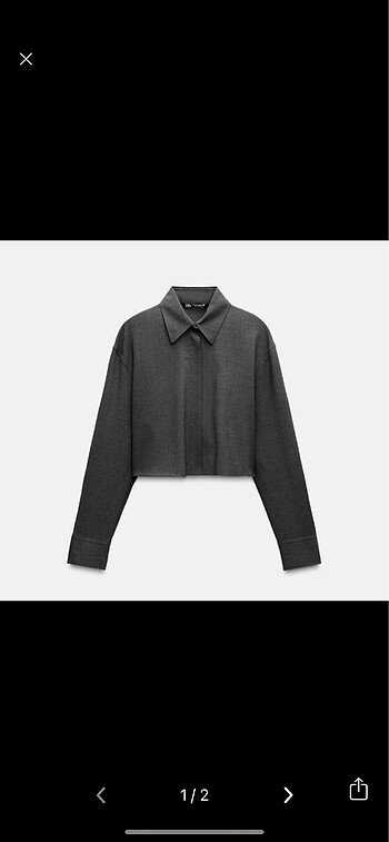 Zara crop gömlek