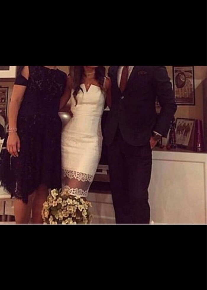 Dantelli Zarif Nikah Mezuniyet Elbisesi - Görsel 2