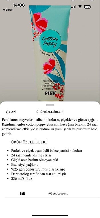 ORİJİNAL VS Pink Cotton Poppy - Görsel 4