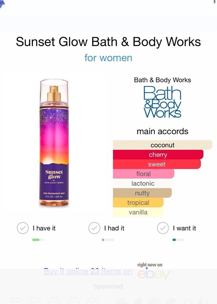 BBW Sunset Glow Vücut Kremi - Görsel 2