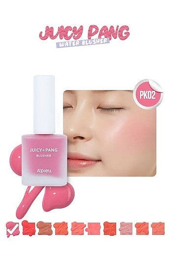 Beden Apieu Juicy Pang Water Blusher PK02 VL01
