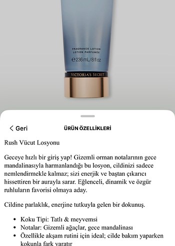 ORİJİNAL VS Rush Body Cream - Görsel 4