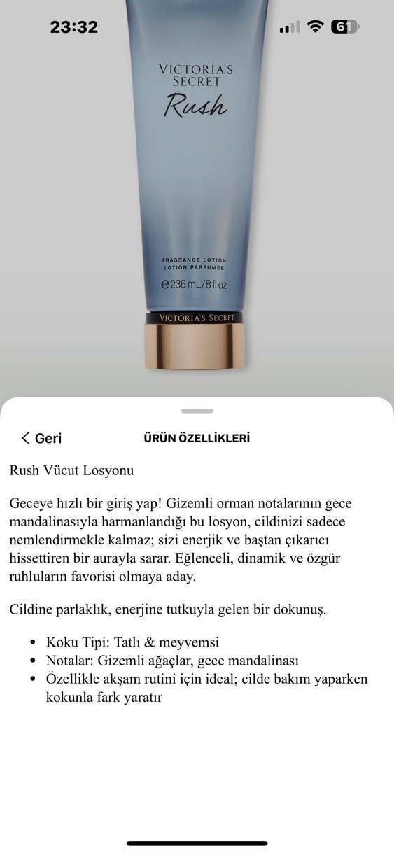 ORİJİNAL VS Rush Body Cream - Görsel 4