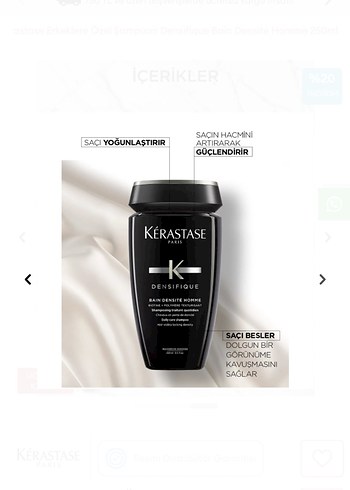 Kerastase Densifique Bain Densite Homme Erkeklere Özel Şampuan - Görsel 4