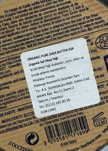 Shea Organic Butter -Organik Shea Yağı 150ml - Görsel 5