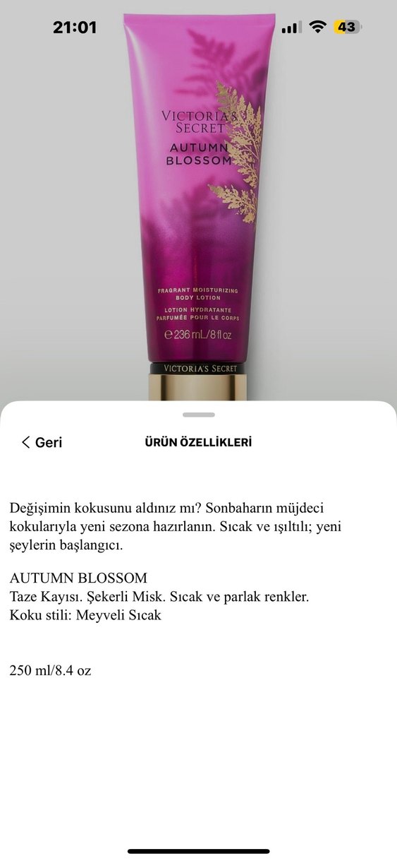 Victoria's Secret VS Autumn Blossom Body Losyon - Görsel 4