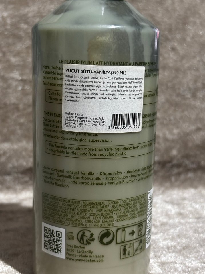 Yves Rocher Vanille Bourbon Vücut Sütü - Görsel 3