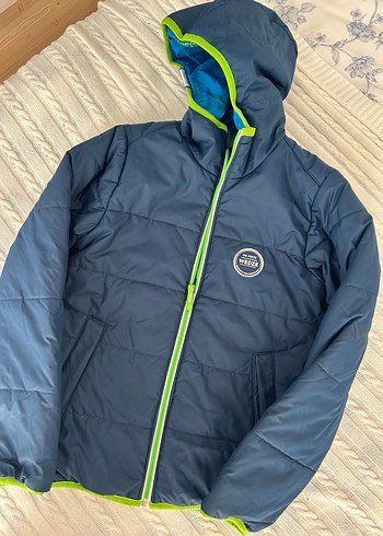 Decathlon Mavi Kapüşonlu Erkek Çocuk Ceket