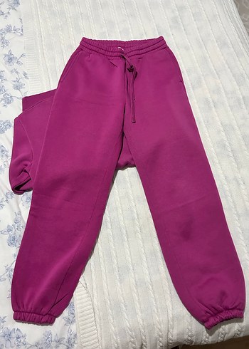 Fuşya oxxo Rahat Kesim Kadın Eşofman Altı - Görsel 3