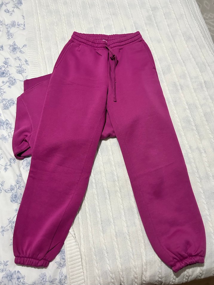 Fuşya oxxo Rahat Kesim Kadın Eşofman Altı - Görsel 2