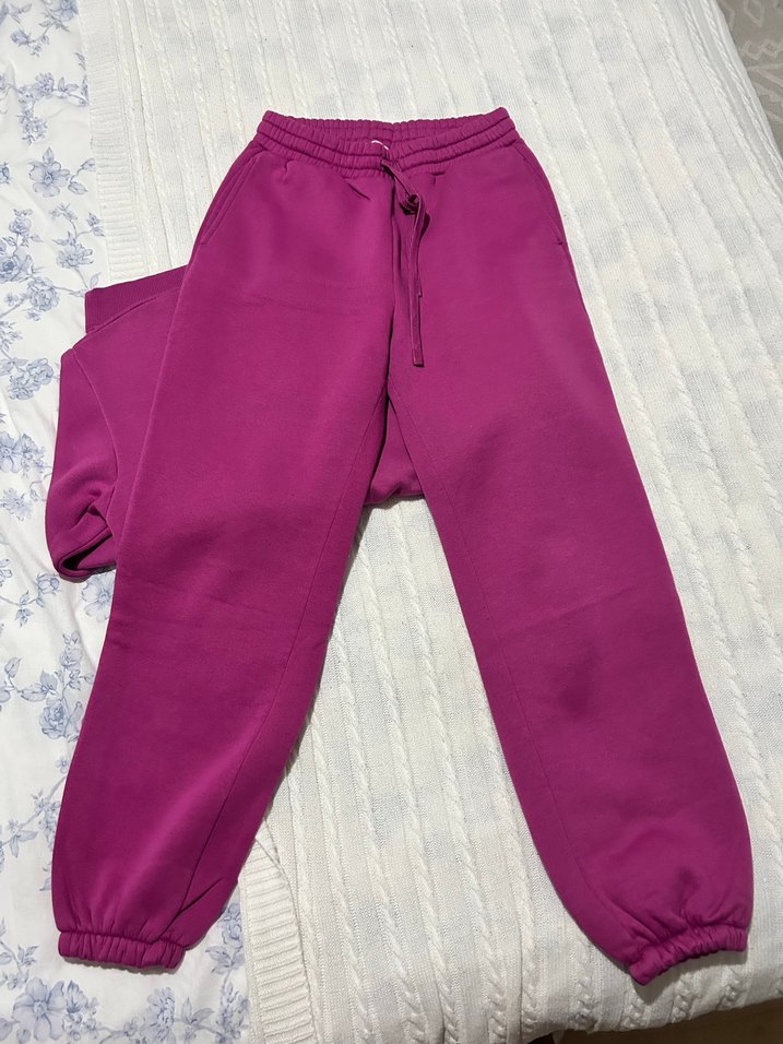 Fuşya oxxo Rahat Kesim Kadın Eşofman Altı - Görsel 3