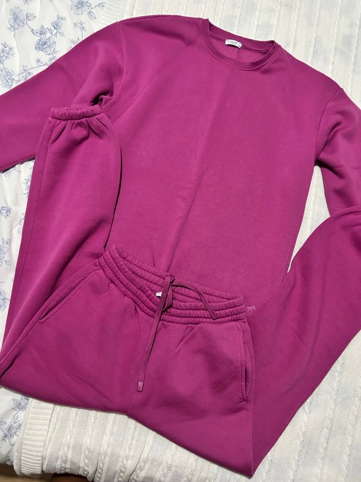 Fuşya oxxo Rahat Kesim Kadın Eşofman Altı - Görsel 5