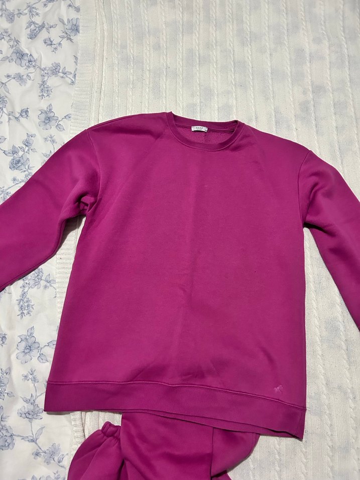 Fuşya oxxo Rahat Kesim Kadın Eşofman Altı - Görsel 4