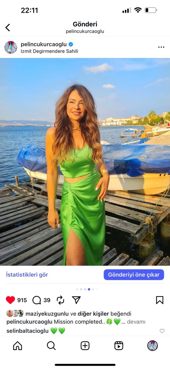 Yeşil Drapeli Uzun İpek Etek büstiyer - Görsel 2