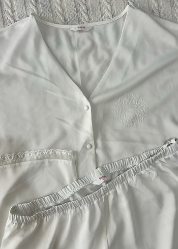 Penti Penti Bride beyaz Rahat Kısa Kadın Pijama Takımı